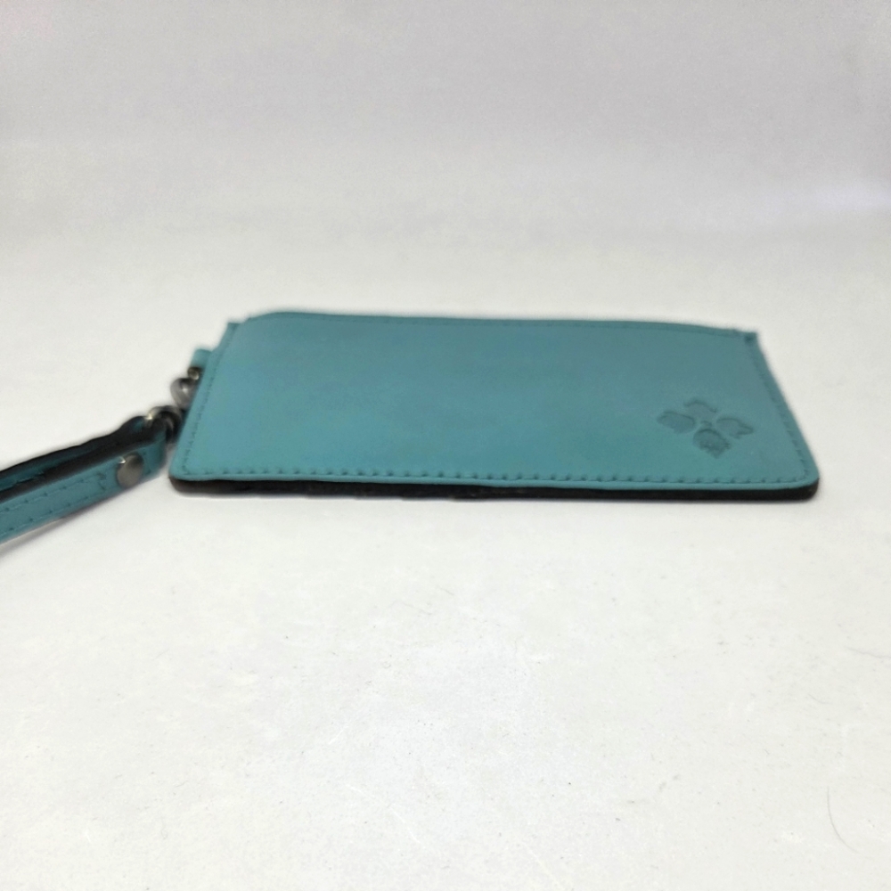 Patricia Nash 100% Blue Teal Leather Small RFID Card/Coin Wristlet ~ NWOT - Picture 3 of 10